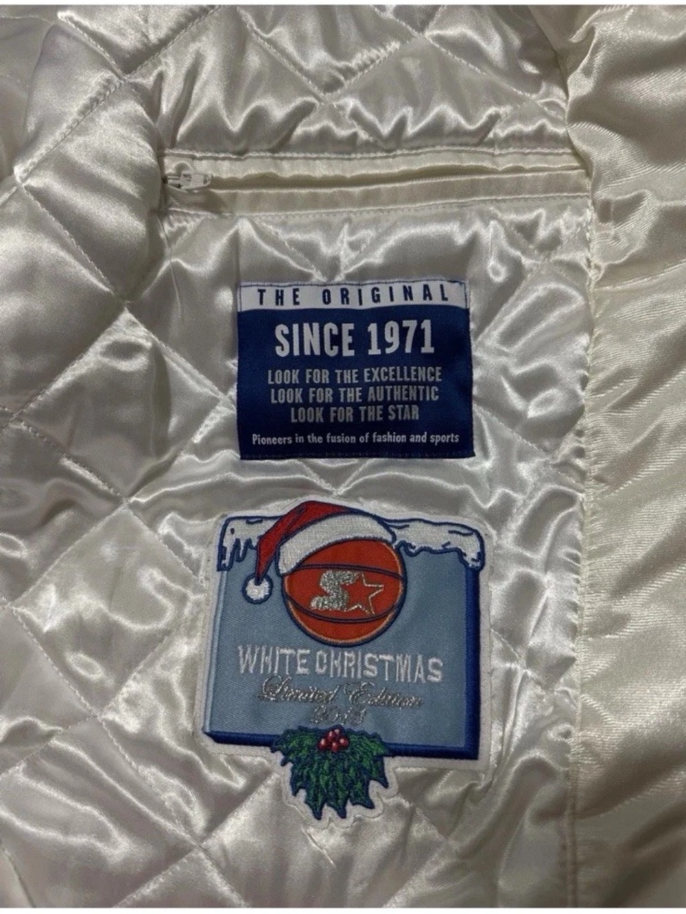VINTAGE Starter New York Knicks White Cream Limited Edition Jacket XL - Picture 3 of 9